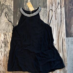 Blue Rain Black Halter top